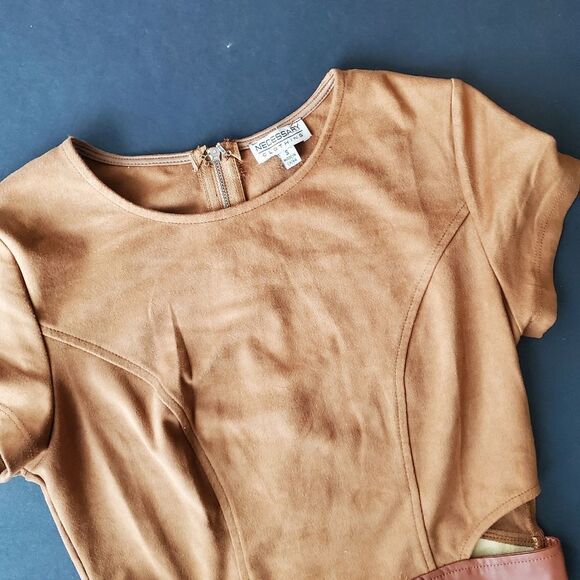 Necessary clothing Tan Suede Crop Top - Picture 3 of 9